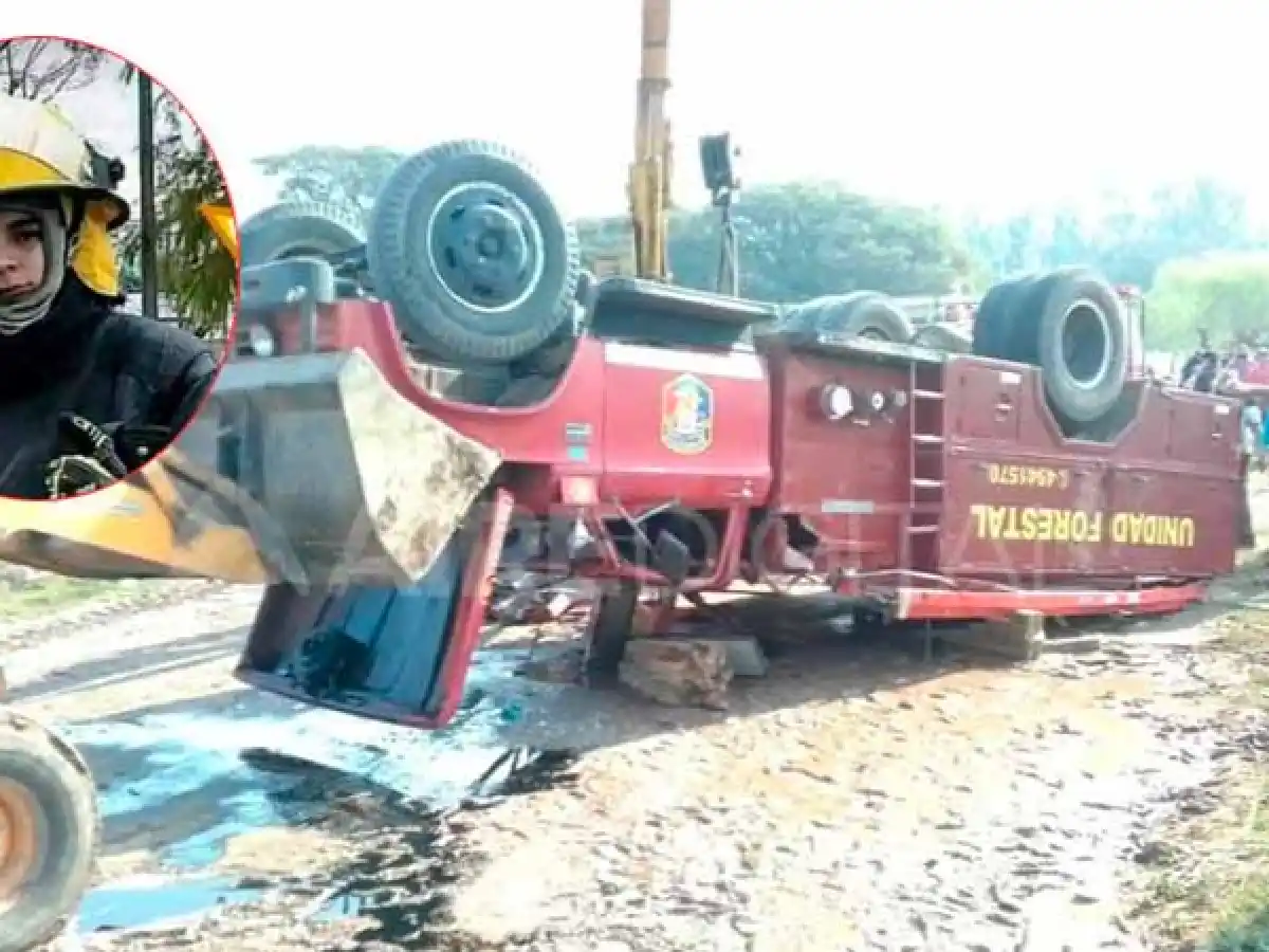 Un bombero de 18 años murió en Santa Fe al volcar una autobomba que se dirigía a un incendio