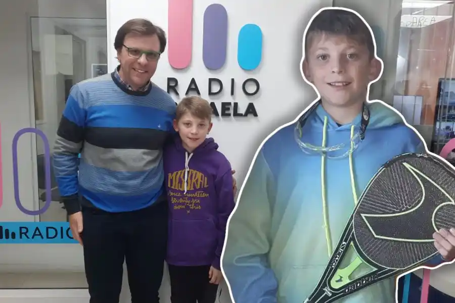 Con solo 9 años, Santi representó a la provincia y a Atlético de Rafaela en Pelota Paleta