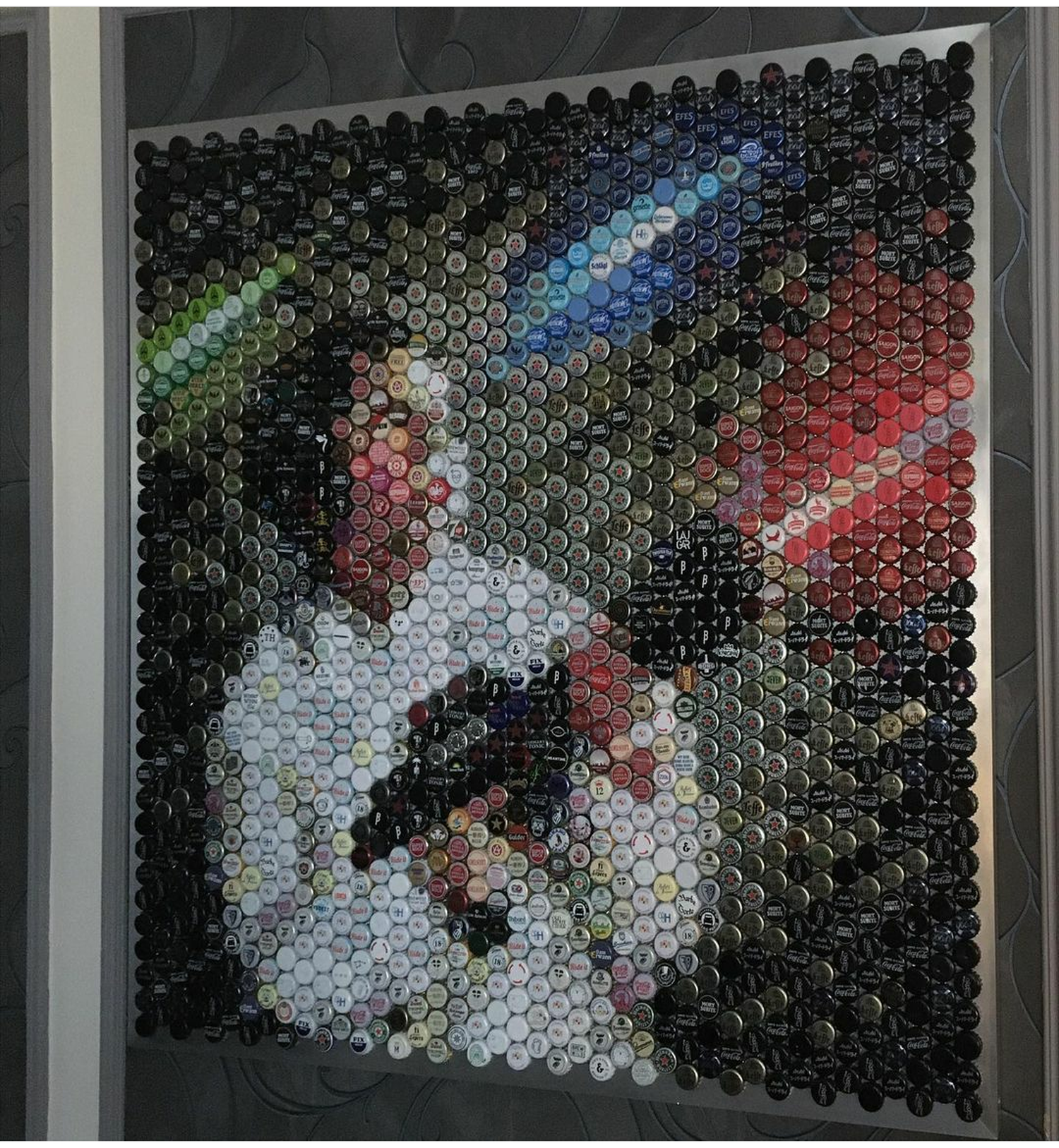 Tapitas de botellas arte