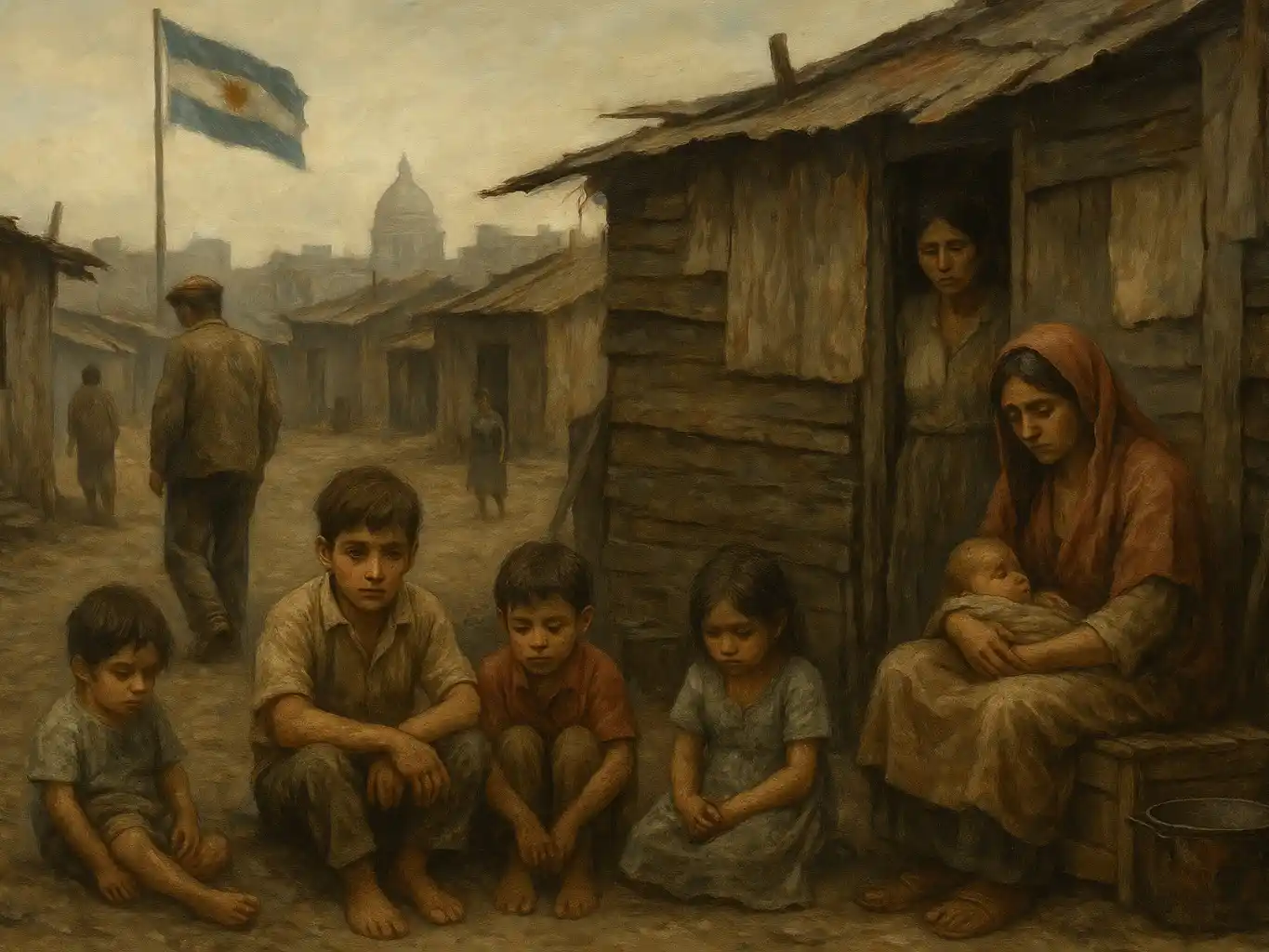 Argentina, un país rico en recursos pero marcado por la pobreza estructural.