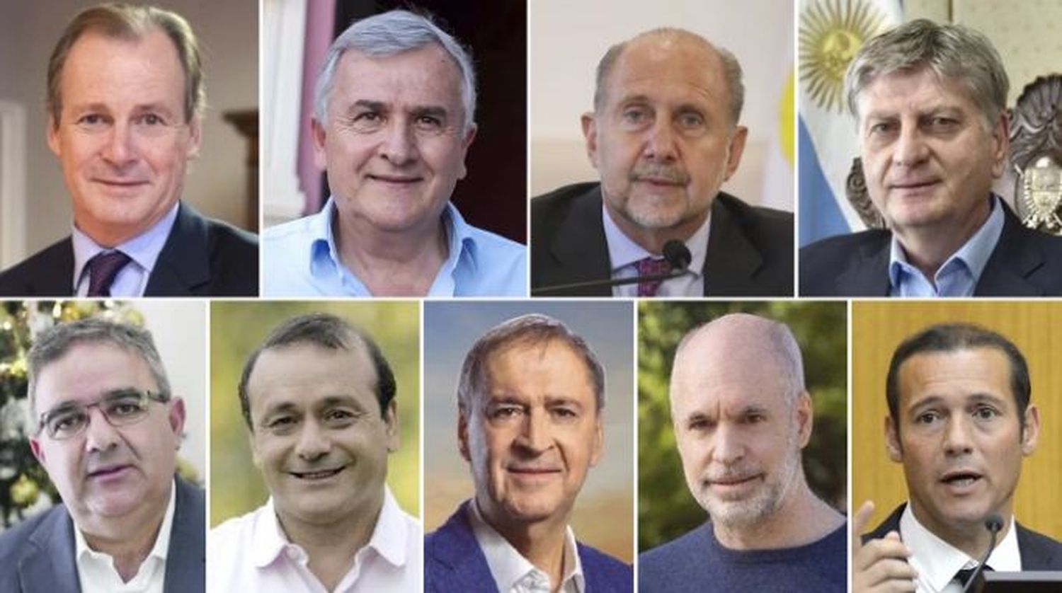 Gustavo Bordet (Entre Ríos), Gerardo Morales (Jujuy), Omar Perotti (Santa Fe), Sergio Ziliotto (La Pampa), Raúl Jalil (Catamarca), Oscar Herrera Ahuad (Misiones), Juan Schiaretti (Córdoba), Horacio Rodríguez Larreta (CABA) y Omar Gutiérrez (Neuquén)