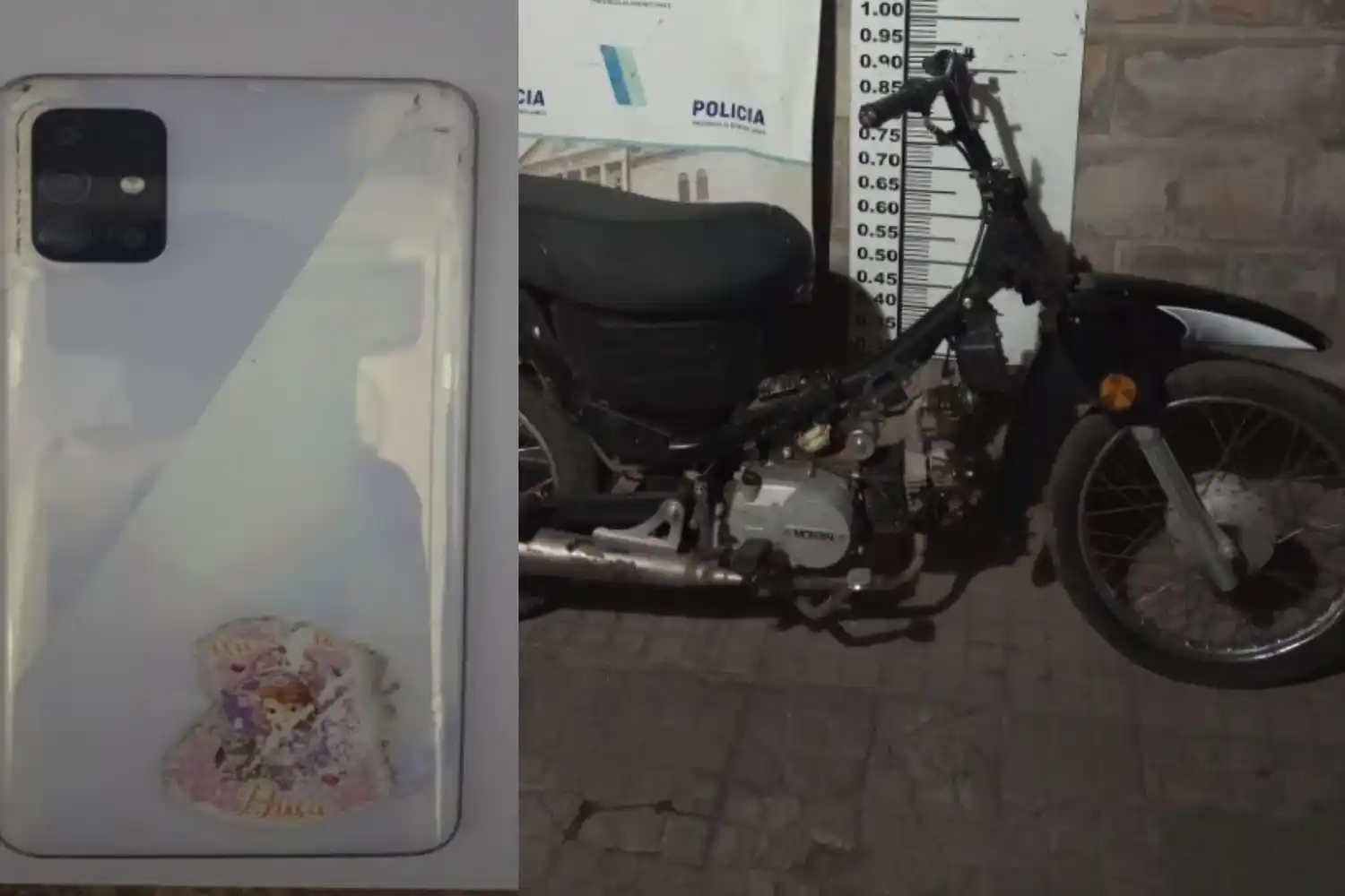 Hermano Indio: recuperan moto y celular robados