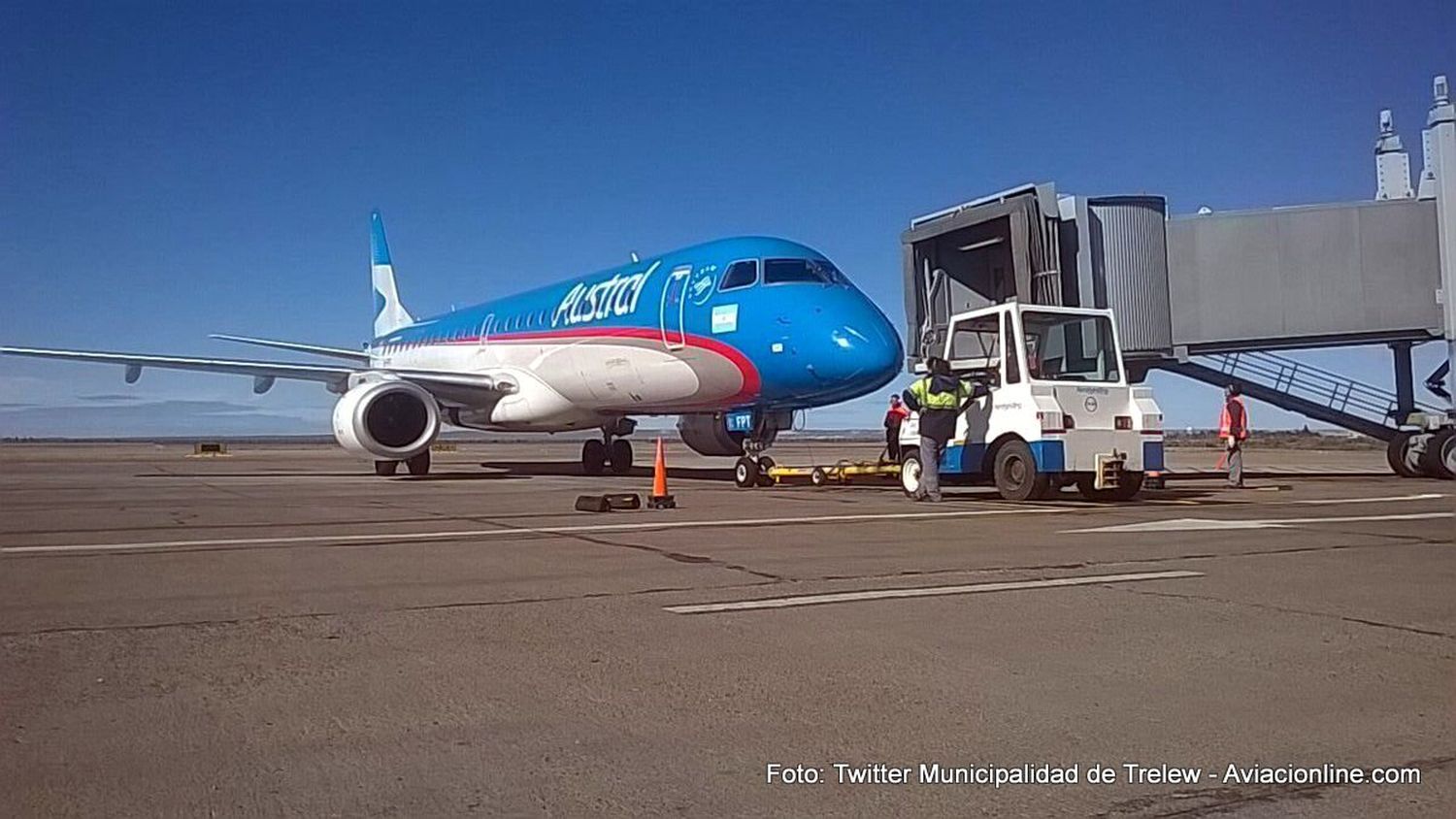 Aerolíneas Argentinas empezó a volar entre El Calafate y Trelew