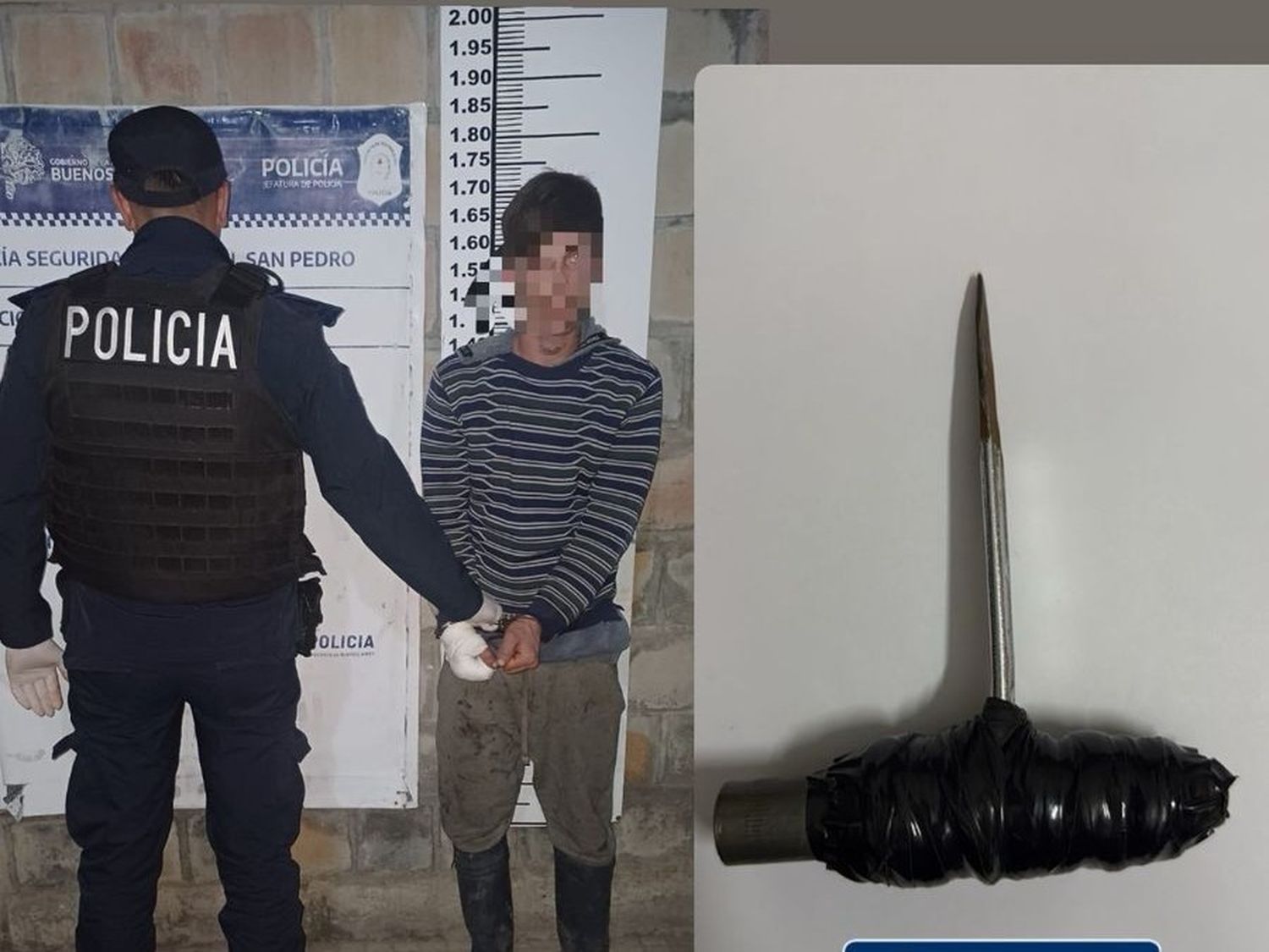 El joven se resisitió al procedimiento y lastimó a un policía.