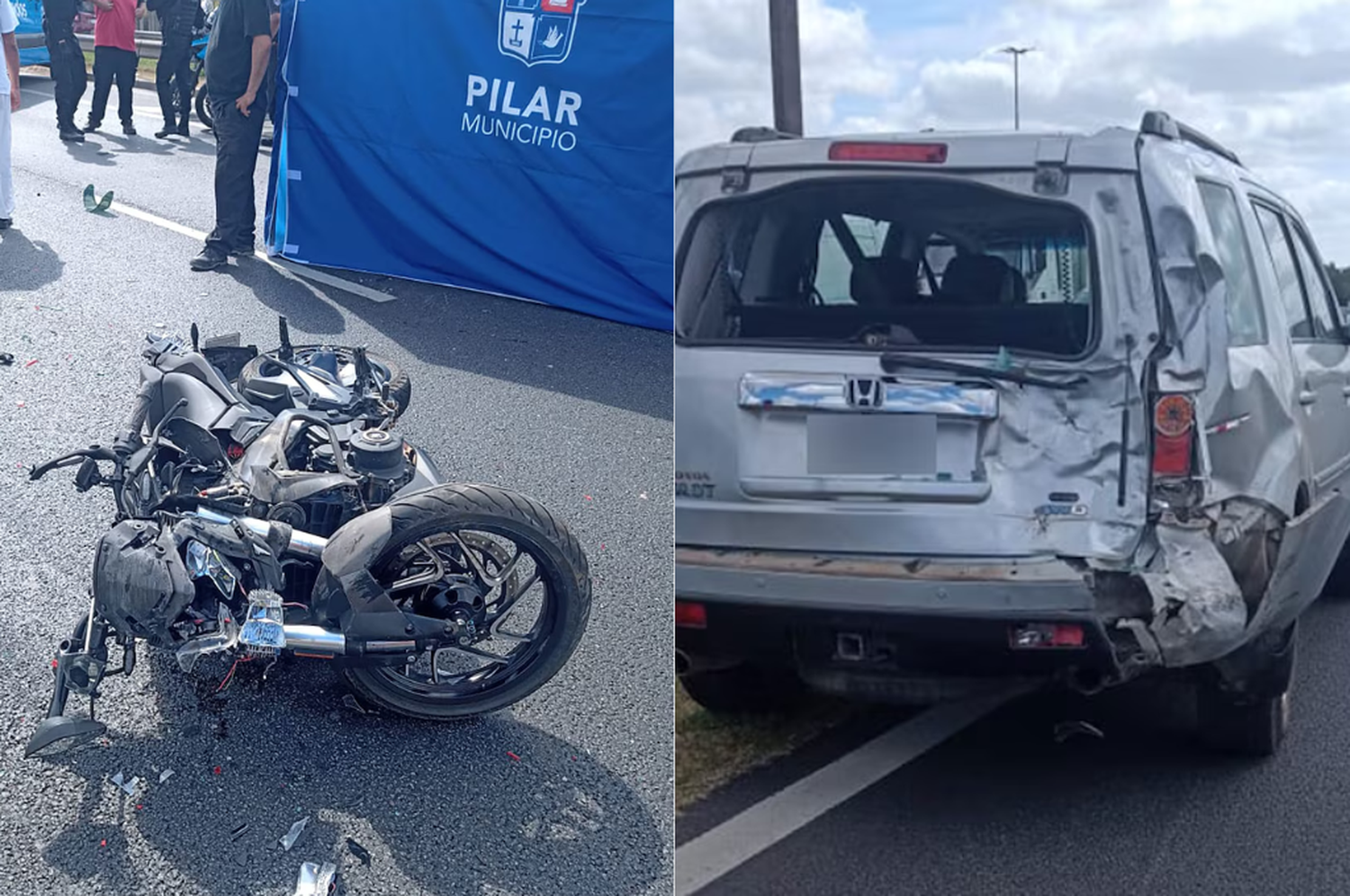 Accidente fatal en la Panamericana: murió una motociclista al chocar contra una camioneta