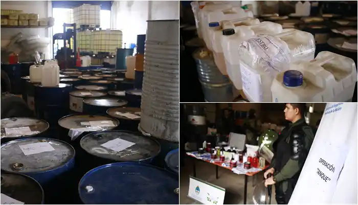 Golpe al narcotráfico en Tres de Febrero: Dos detenidos y secuestro de precursores químicos