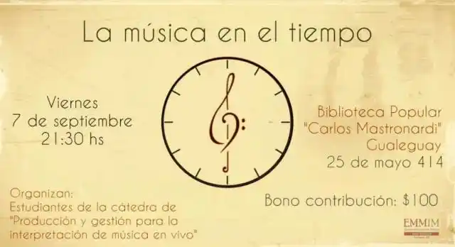 Se presenta hoy "La Música en el Tiempo"