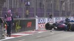imagen GP de Azerbaiyán: Colapinto chocó en la clasificación y largará 16º el domingo