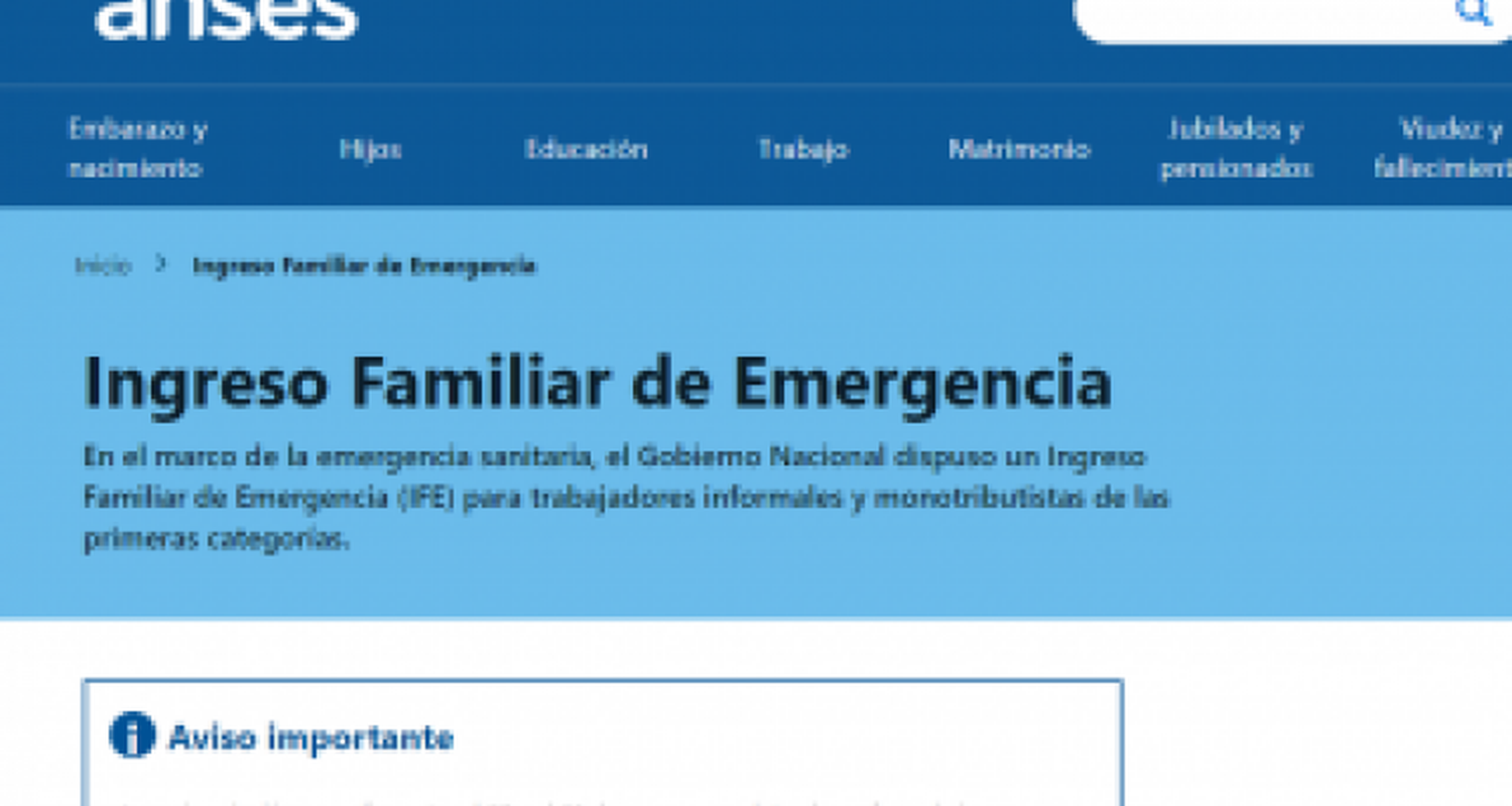Coronavirus: Comenzó la preinscripción para acceder al bono de $10 mil del Ingreso Familiar de Emergencia