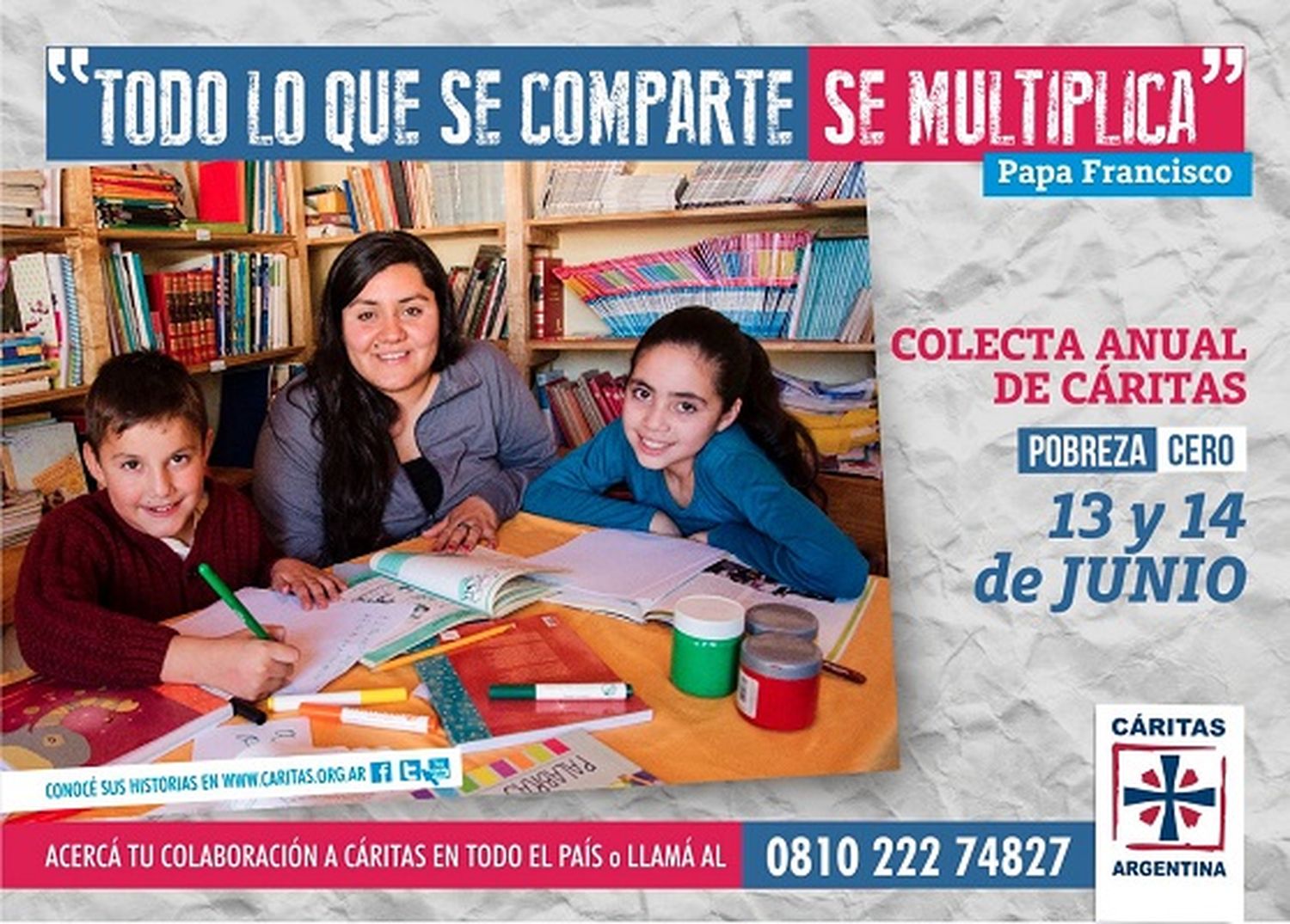 Comienza la colecta anual de Cáritas: “Todo lo que se comparte, se multiplica”