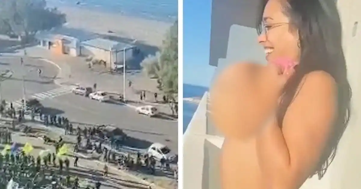 Una influencer hot sorprendió a militantes durante un acto de Alberto Fernández