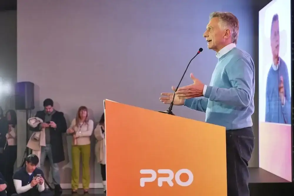Mauricio Macri durante un acto del PRO en Mar del Plata.