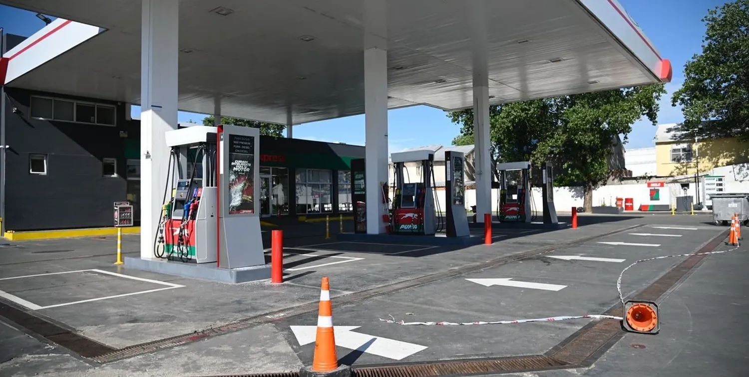 La estación de servicio donde asesinaron a Bruno.