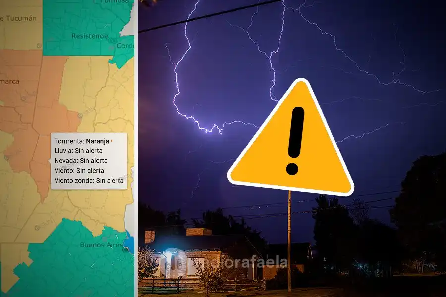 Activaron un ALERTA NARANJA por tormentas para Rafaela y la región: lo que tenés que tener en cuenta