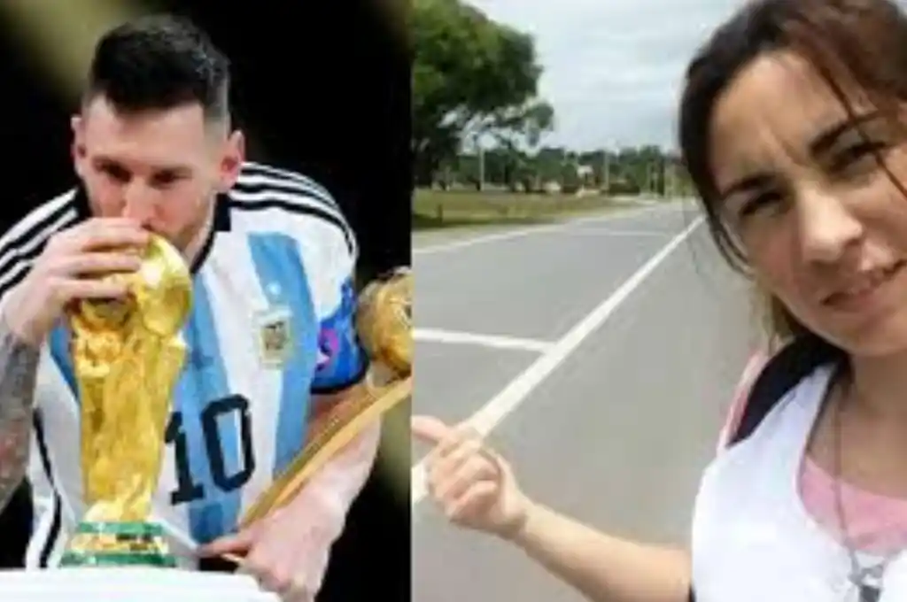 FOTO: Lionel Messi y la docente Yoana Fucks