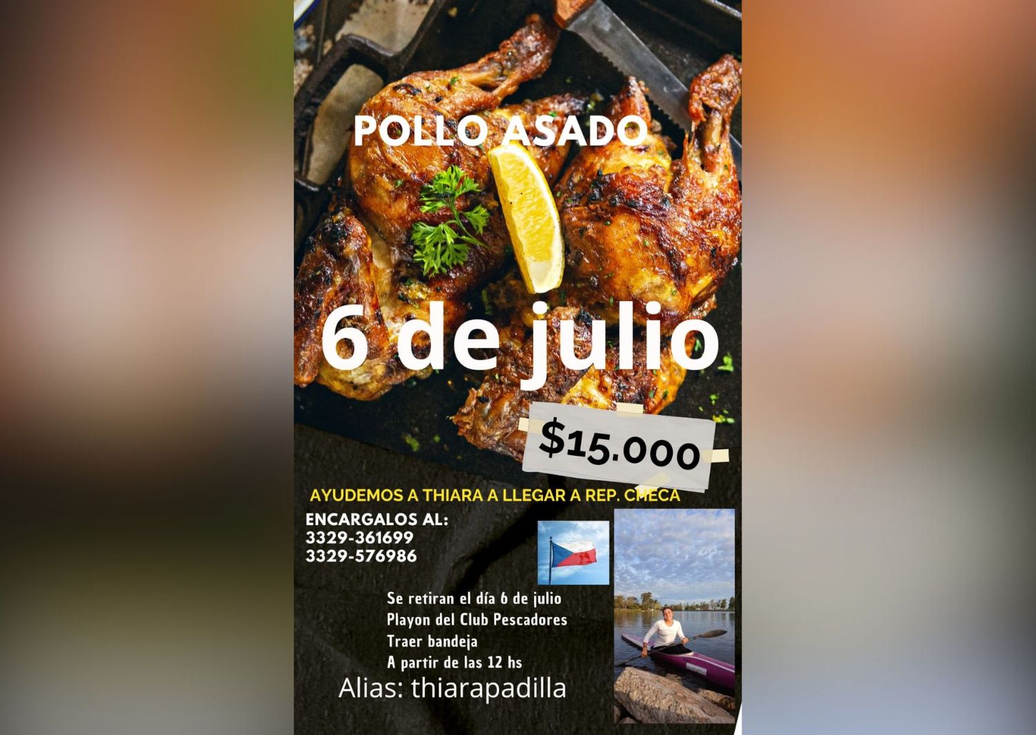 Pollada a beneficio de Thiara Padilla