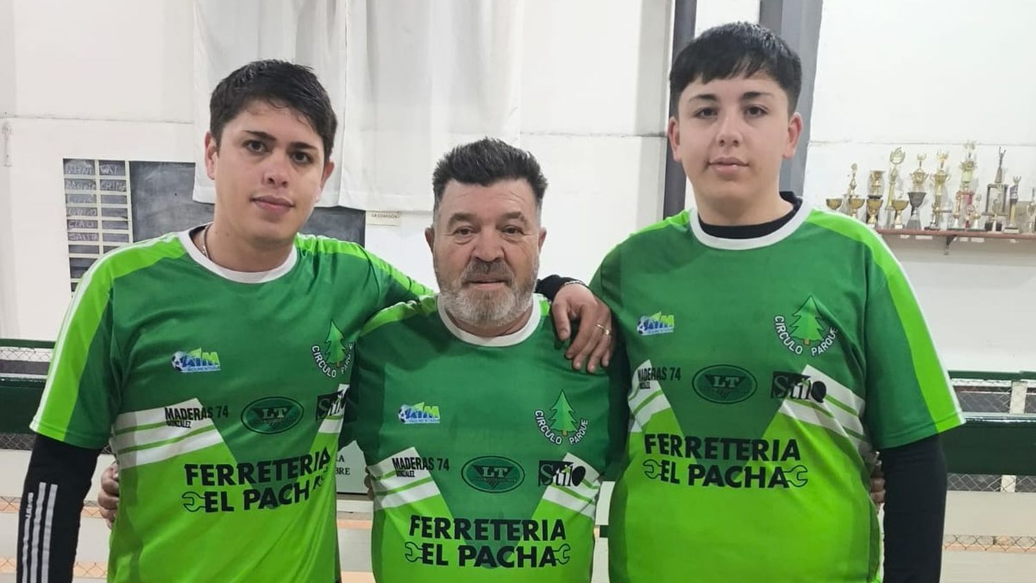 De izquierda a derecha. Franco Pacheco, Alejandro Pachado y Valentín Pacheco