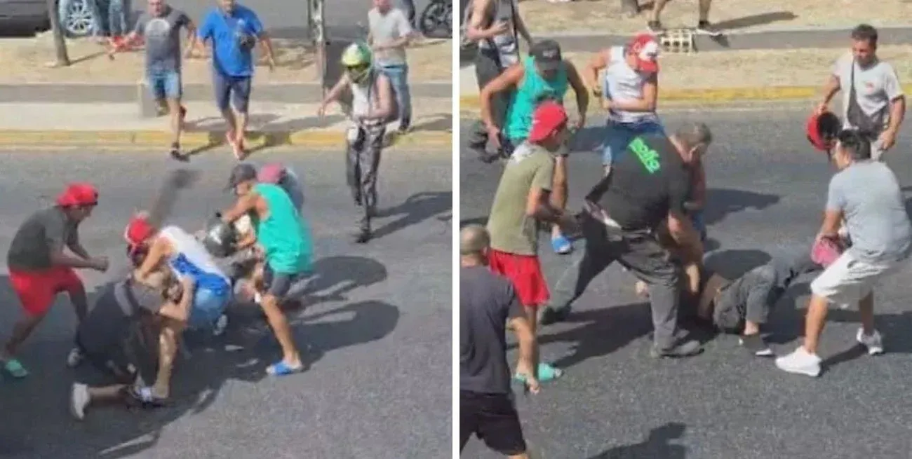 VIDEO | Violenta pelea de tránsito en Castelar: un hombre fue golpeado con un fierro y quedó inconsciente