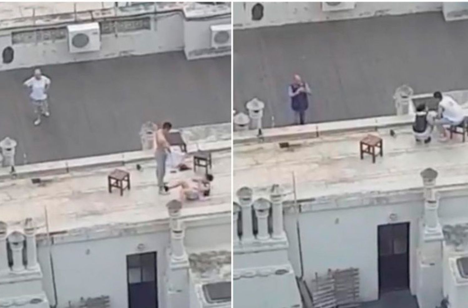 Tenían sexo en la terraza y fueron sorprendidos por los vecinos que filmaron toda la secuencia