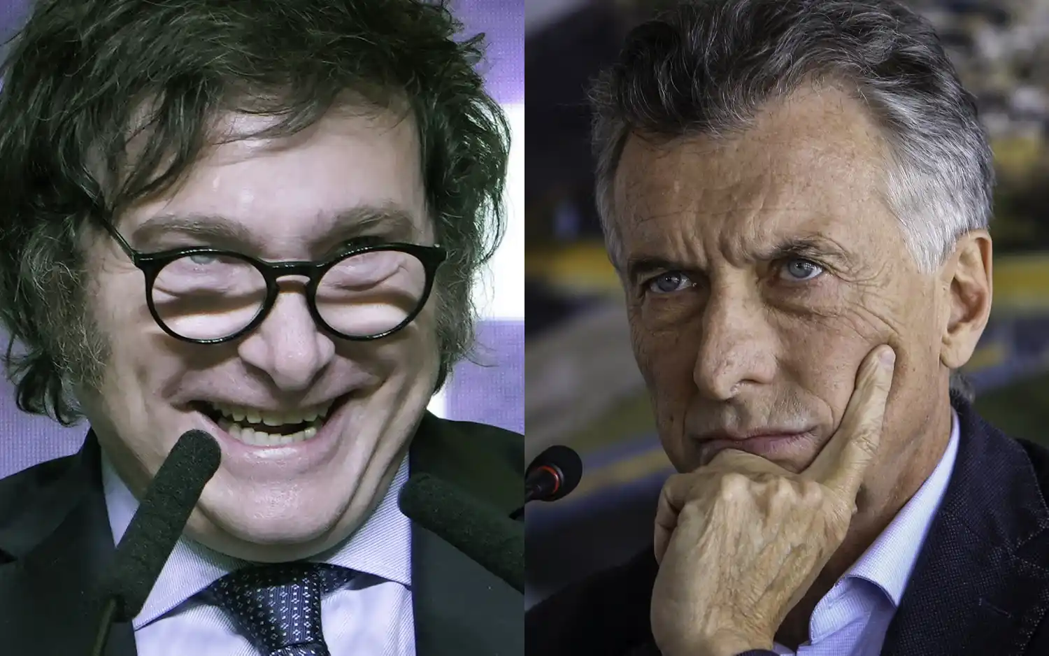 Javier Milei y Mauricio Macri.