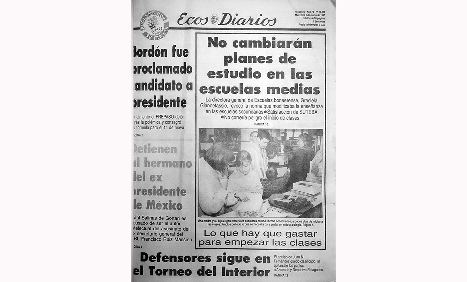 Miércoles 1 de marzo de 1995