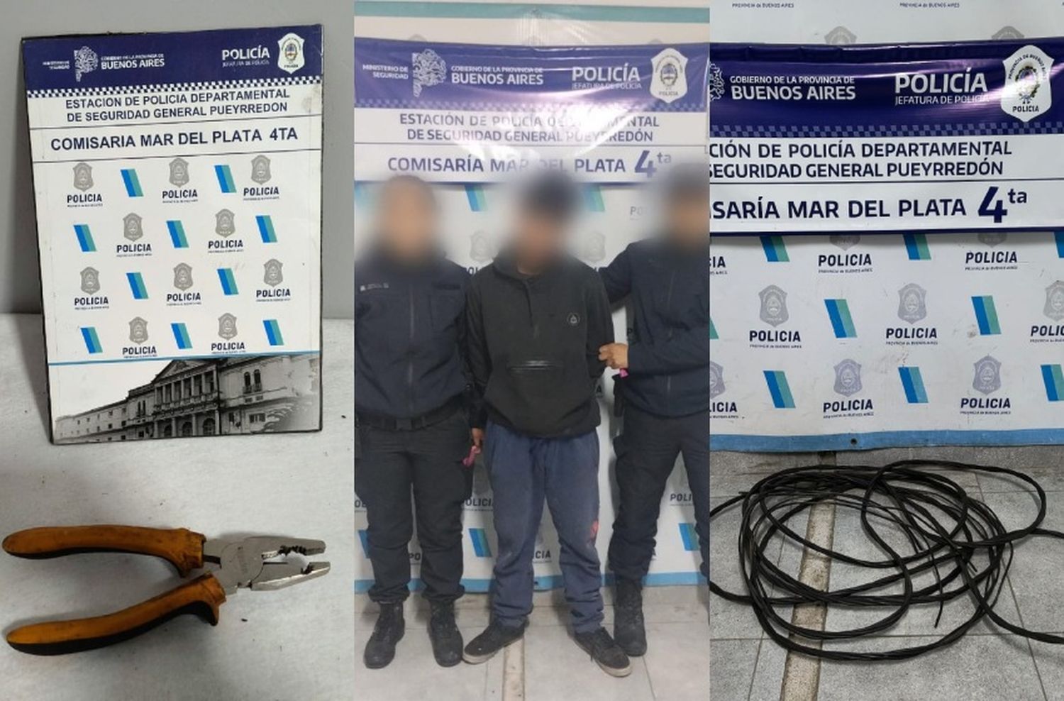 Robo de cables y fuga: fue descubierto por un vecino del barrio Don Bosco