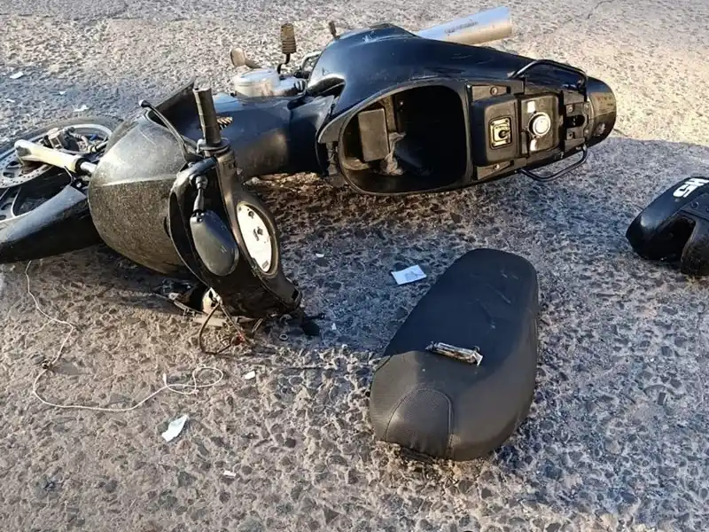 Una de las motos protagonista del siniestro.