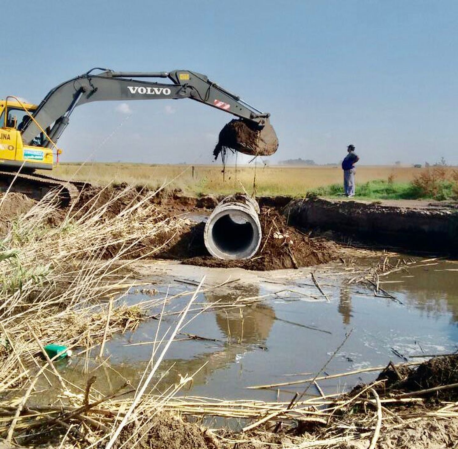 Enrico solicitó al gobierno provincial que se activen las obras hídricas demoradas en General López