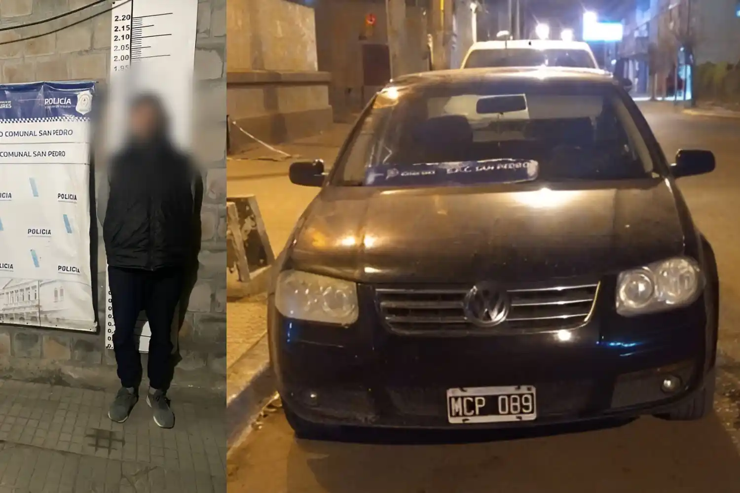 El auto fue secuestrado y el detenido quedó a disposición de la Justicia.