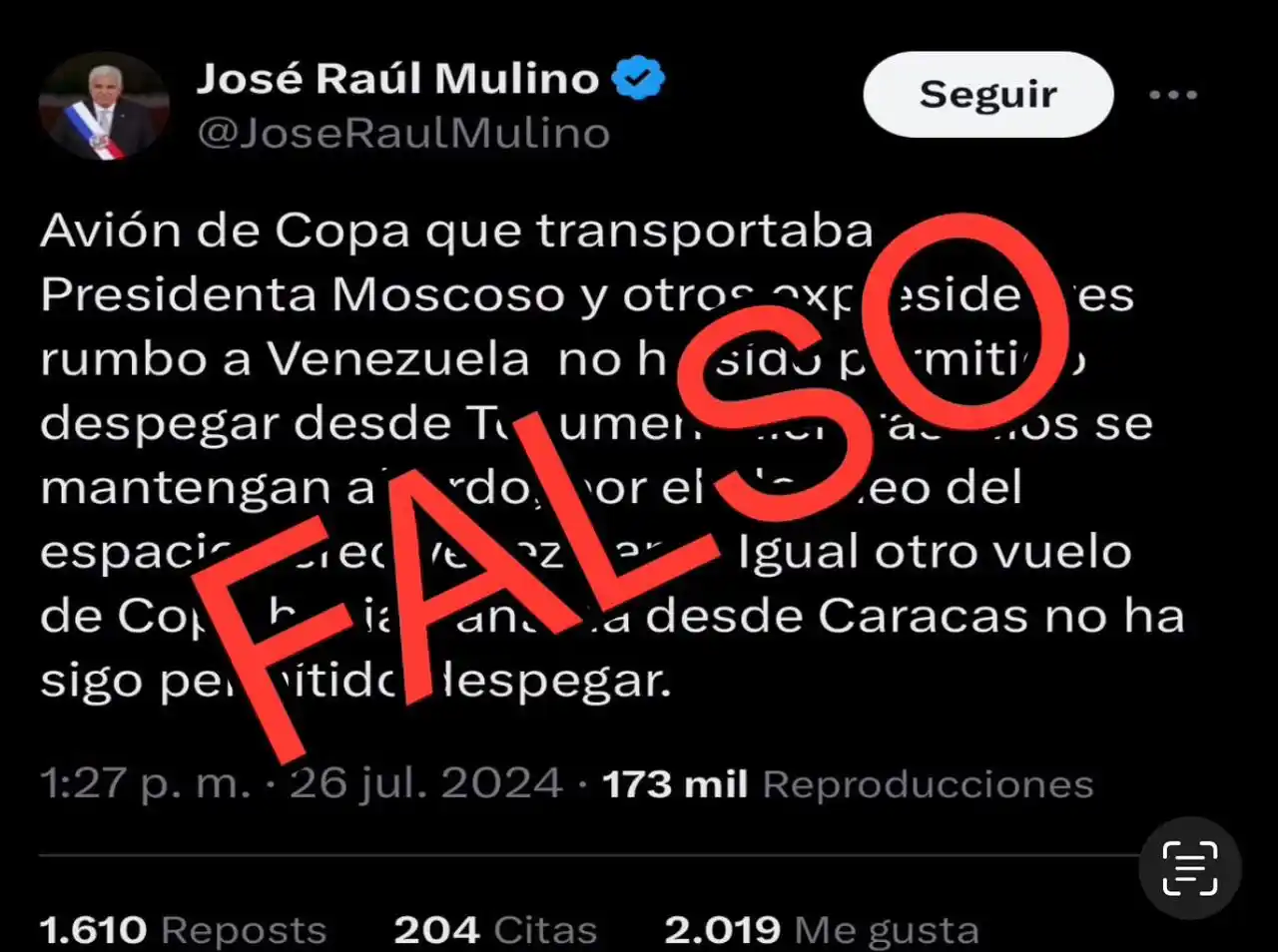 Venezuela niega restricciones de espacio aéreo: DESMIENTEN A PRESIDENTE DE PANAMÁ (+Detalles)