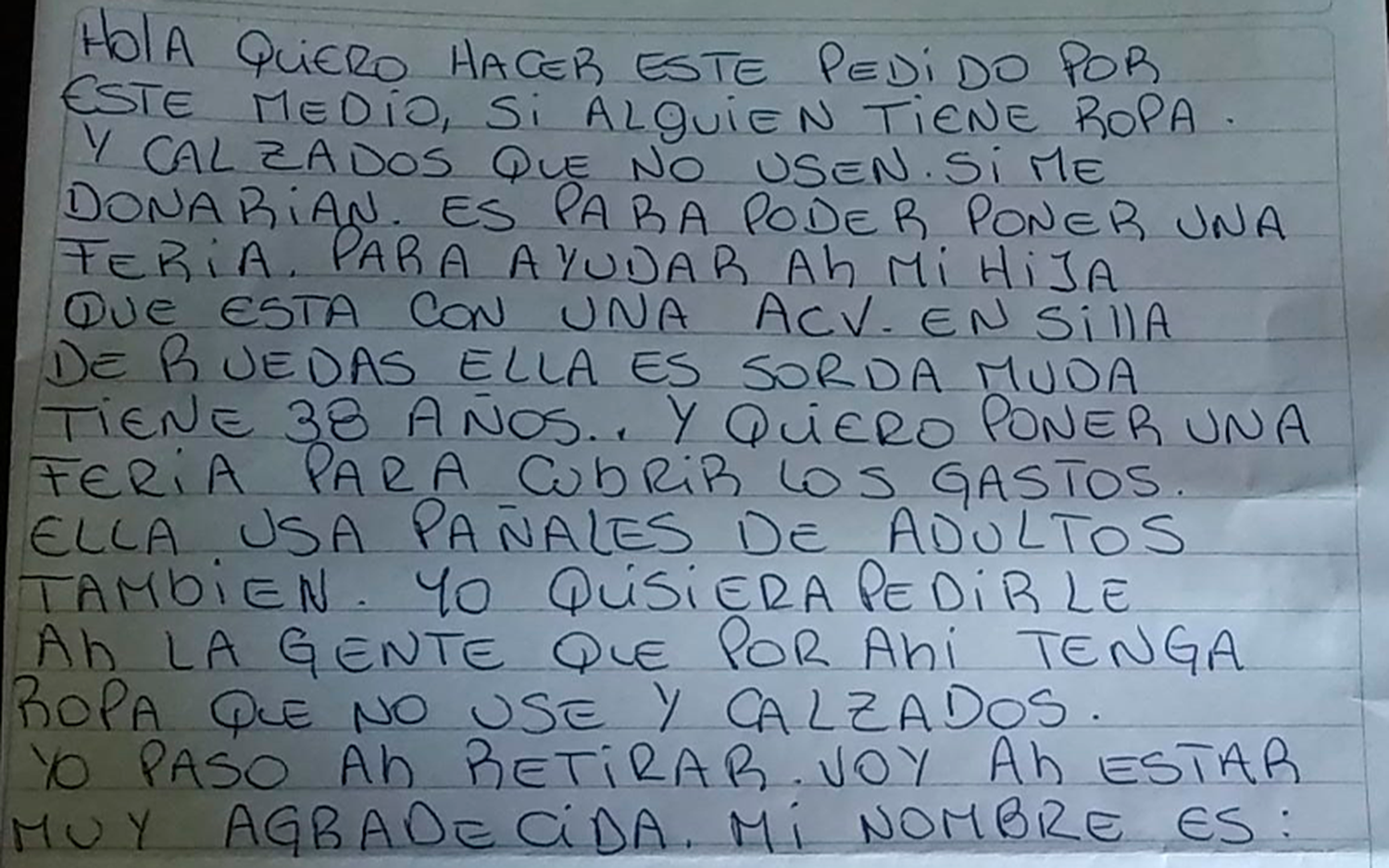 Norma quiere armar una feria para ayudar a su hija, que tuvo un ACV