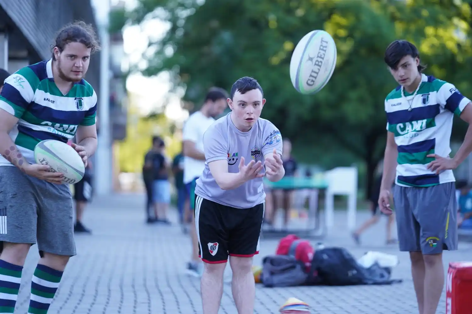 La estación dedicada al rugby a cargo del San Francsico Rugby Club, una de las más disfrutadas por los chicos.