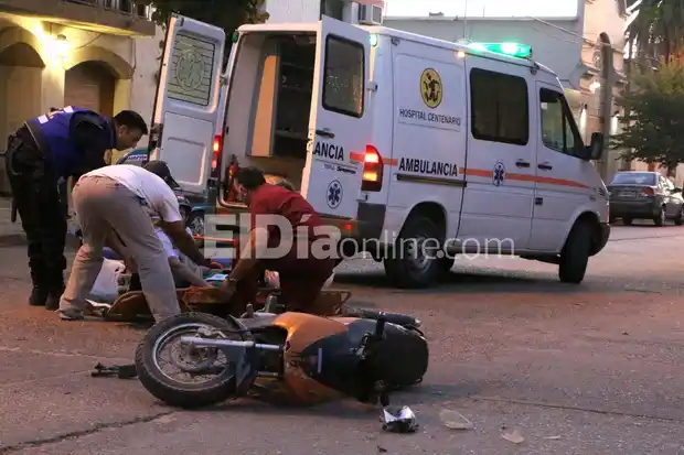 Un menor resultó lesionado en un accidente en moto
