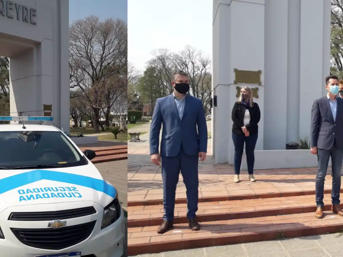 Calvo entregó móviles de seguridad ciudadana y aportes a clubes de San Justo 