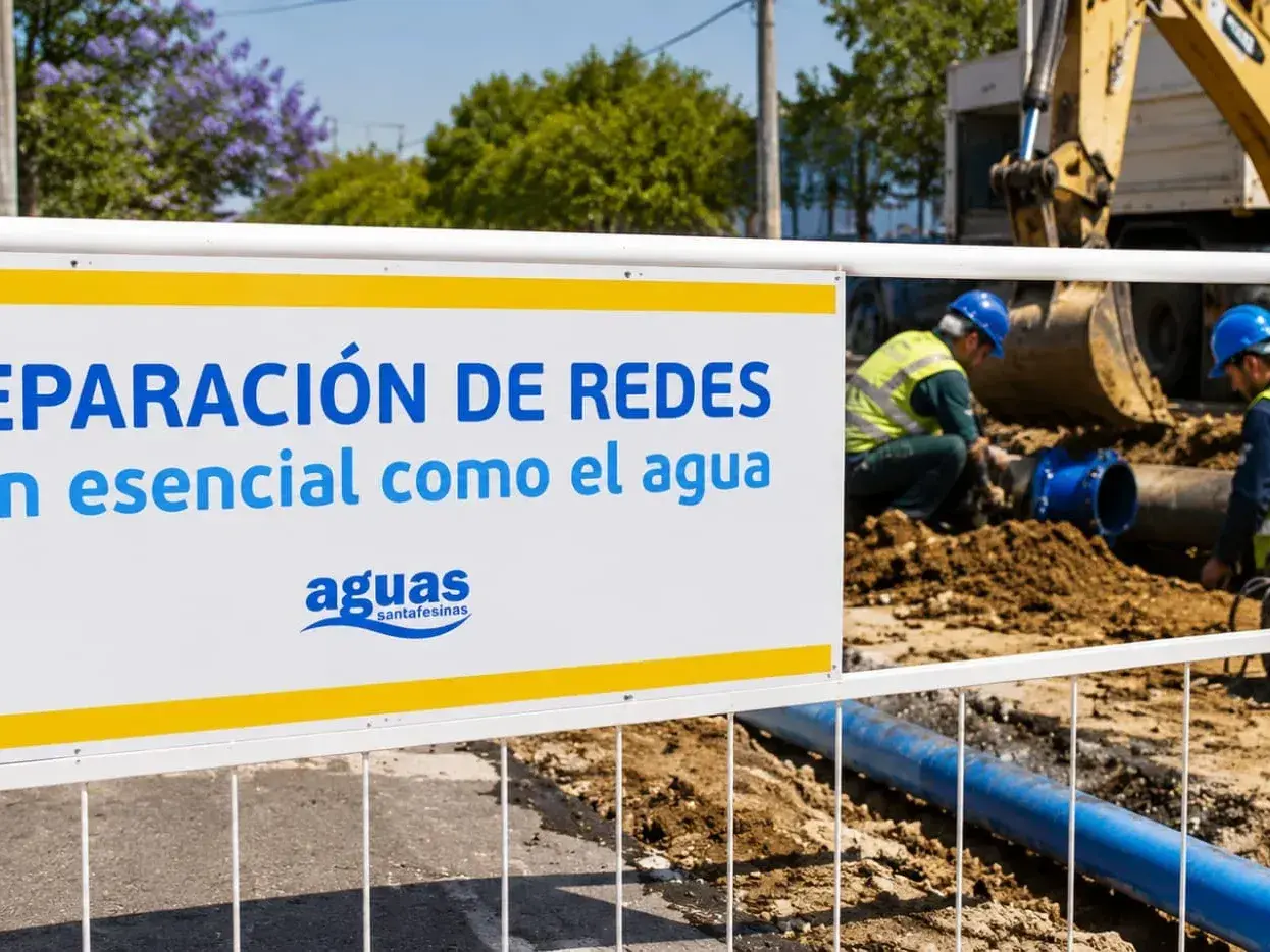 Está en reparación red de agua en Rafaela: cinco barrios tendrán baja presión hasta las 17