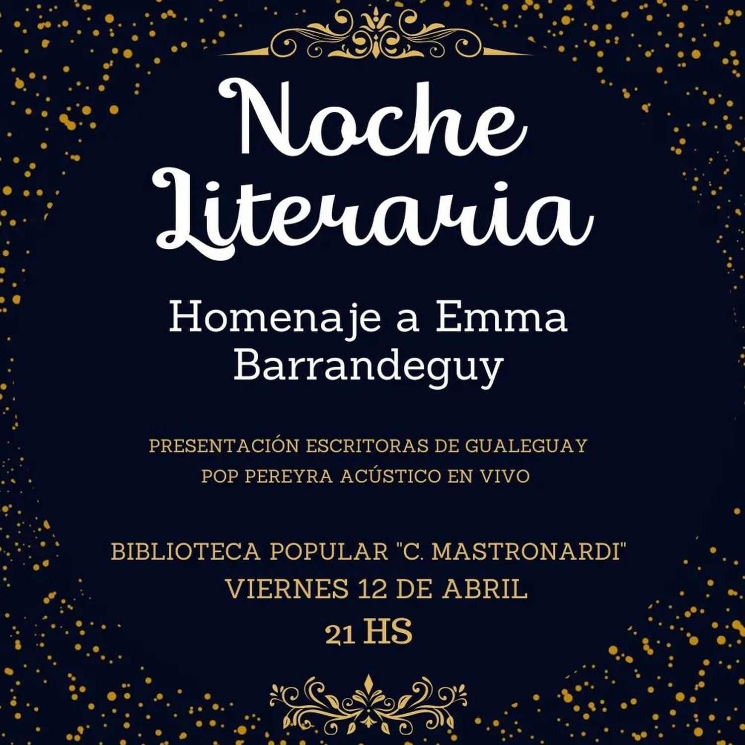 Gran noche literaria en la Biblioteca