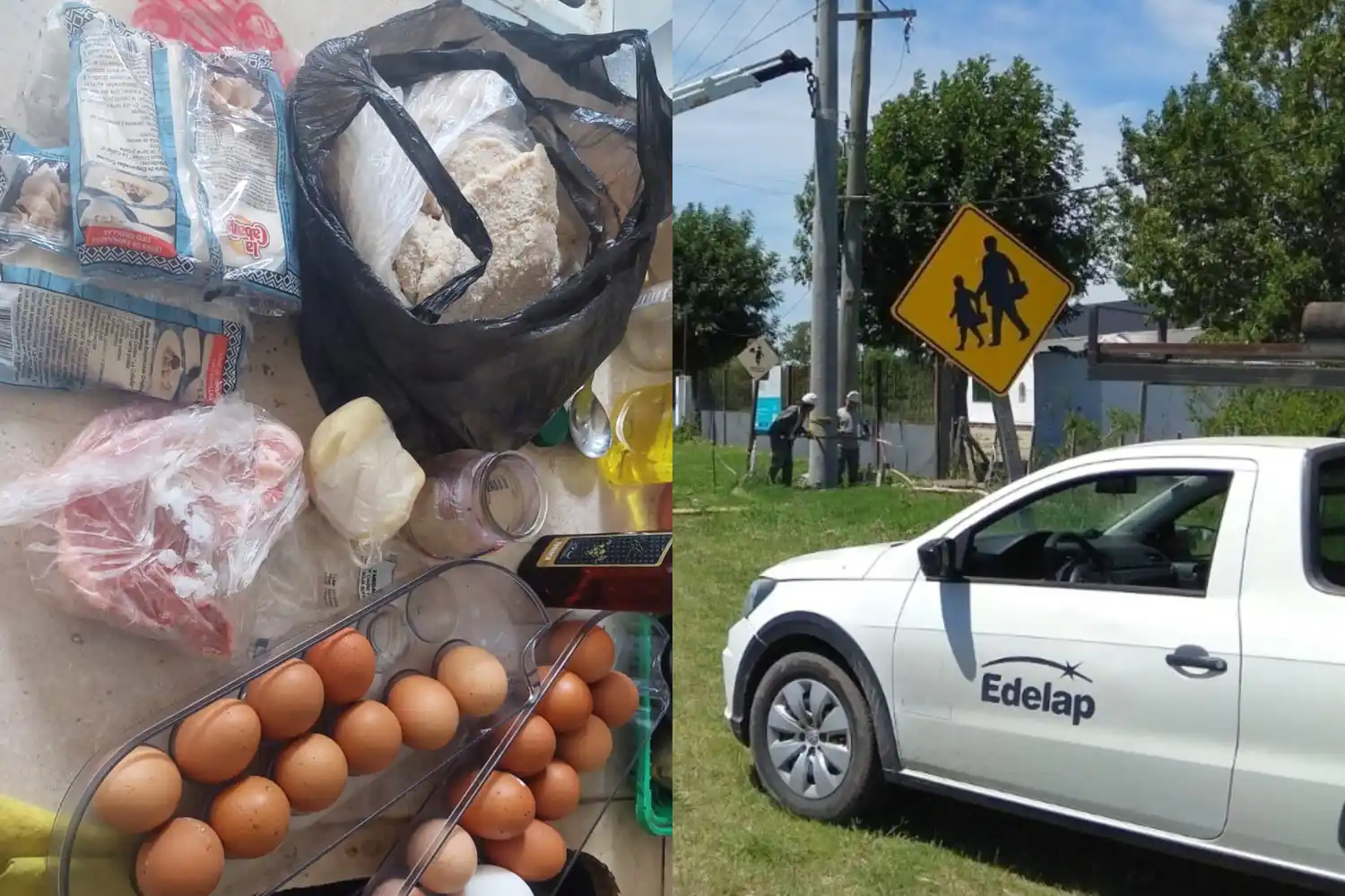 Por el corte de Edelap, los vecinos de la zona perdieron alimentos.