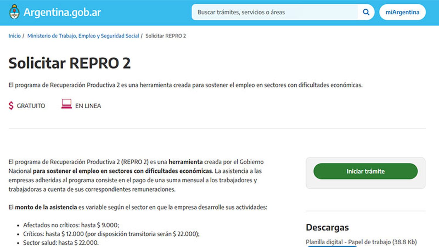 Establecieron el plazo de inscripción al Repro II para los sueldos de junio