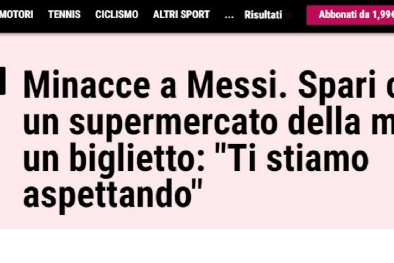 Amenaza a Messi: Disparan contra un supermercado de la mujer y un cartel; 