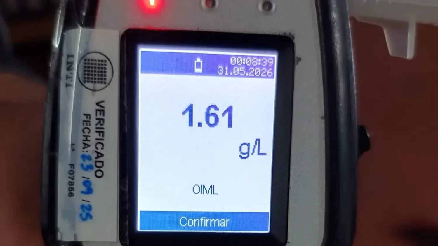 El test de alcoholemia dio resultado positivo y Tránsito municipal dispuso el secuestro del rodado