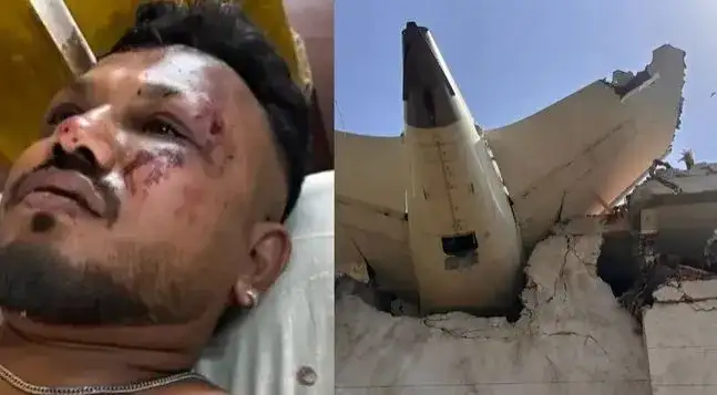 Impactante escape en India: el único sobreviviente de la tragedia aérea salvó su vida saltando al vacío