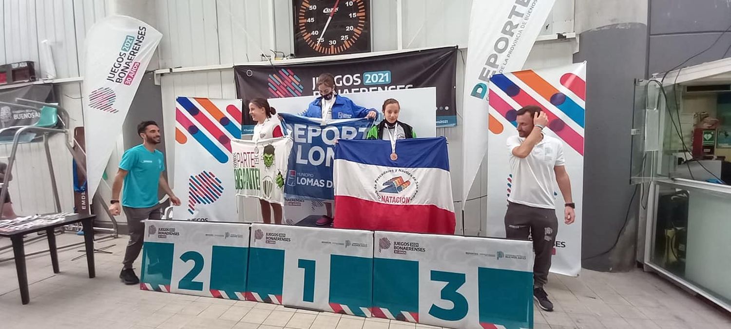 Juegos Bonaerenses 2021: Lara Zabaleta logró la medalla de bronce en natación