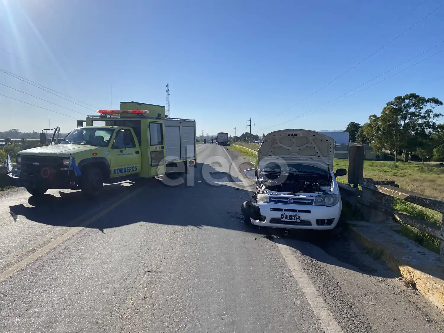 Un hombre fue trasladado al Hospital tras un fuerte accidente en la Ruta 226