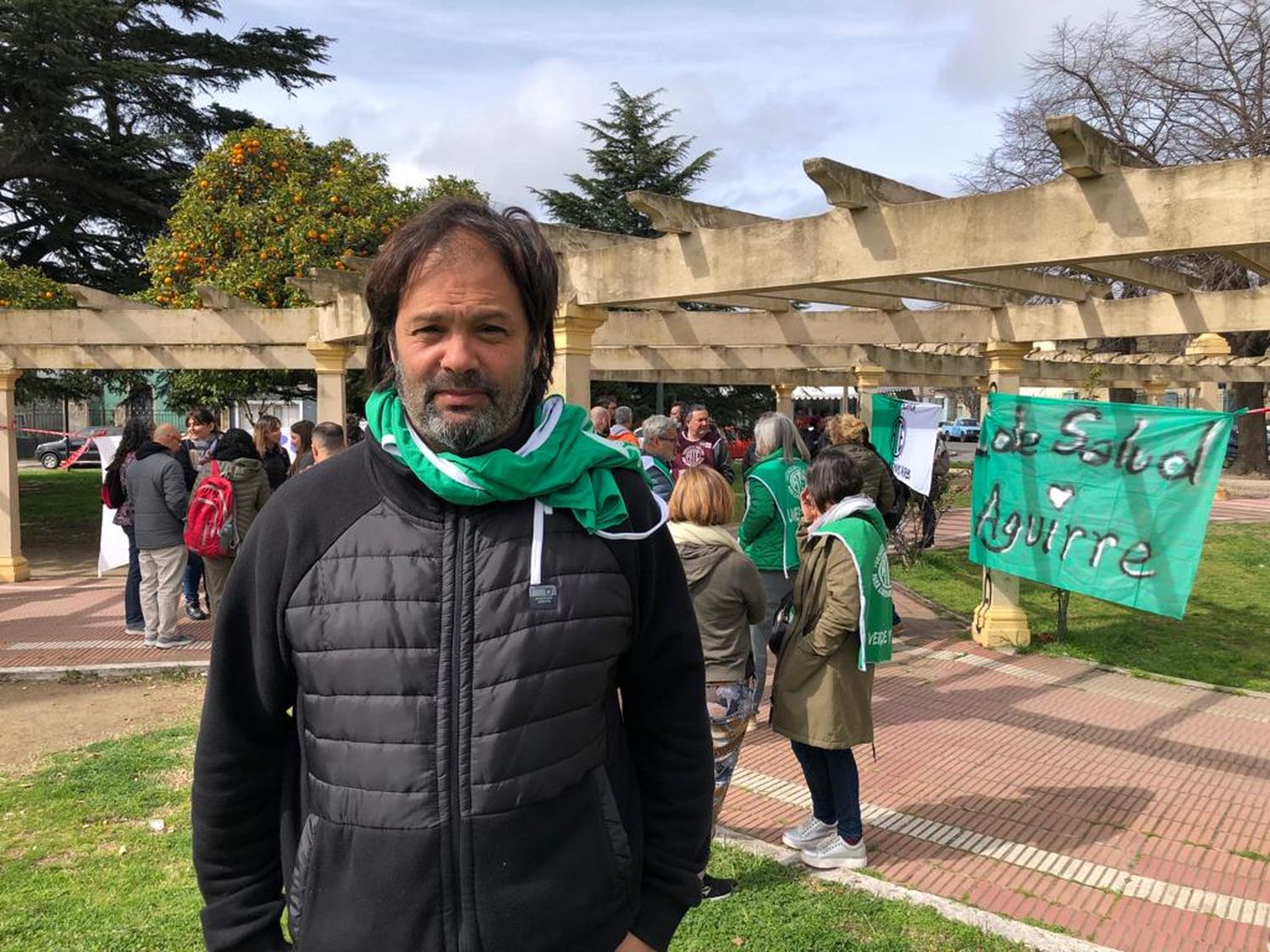 El secretario general de ATE en la seccional Tandil-Benito Juárez, Hernán Gasparini.