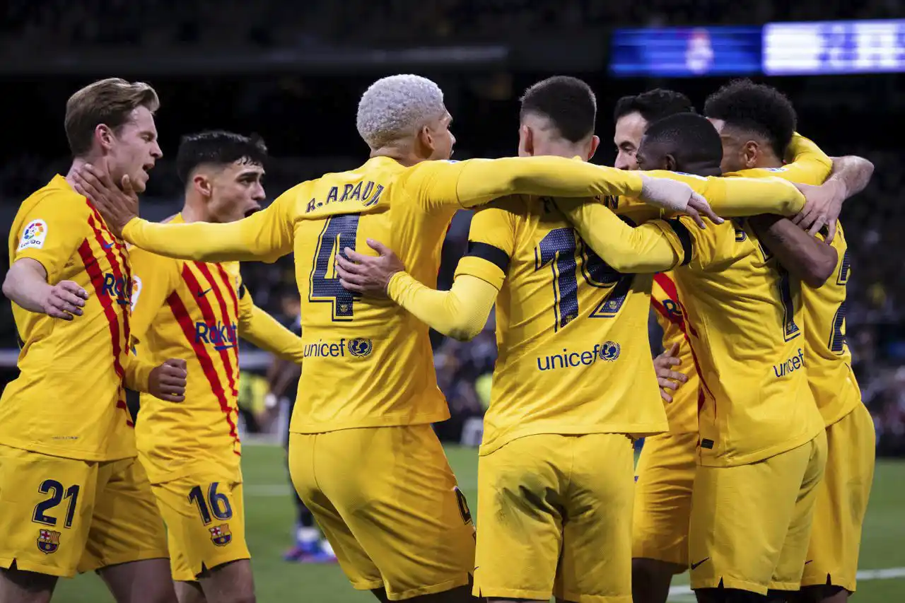 El festejo de Barcelona en el Bernabeu.