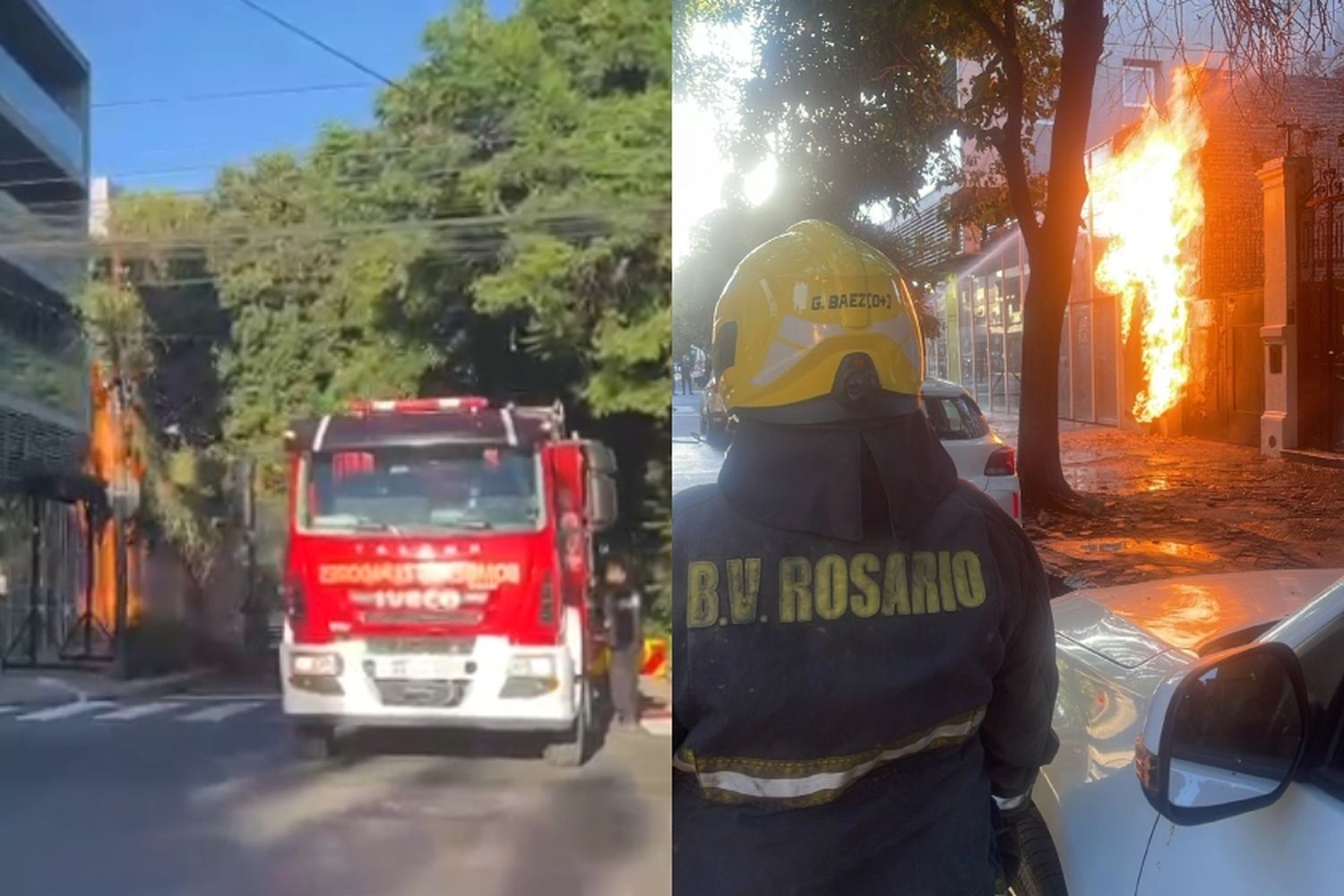 Incendio en el centro: se prendió fuego la casilla de gas de un edificio