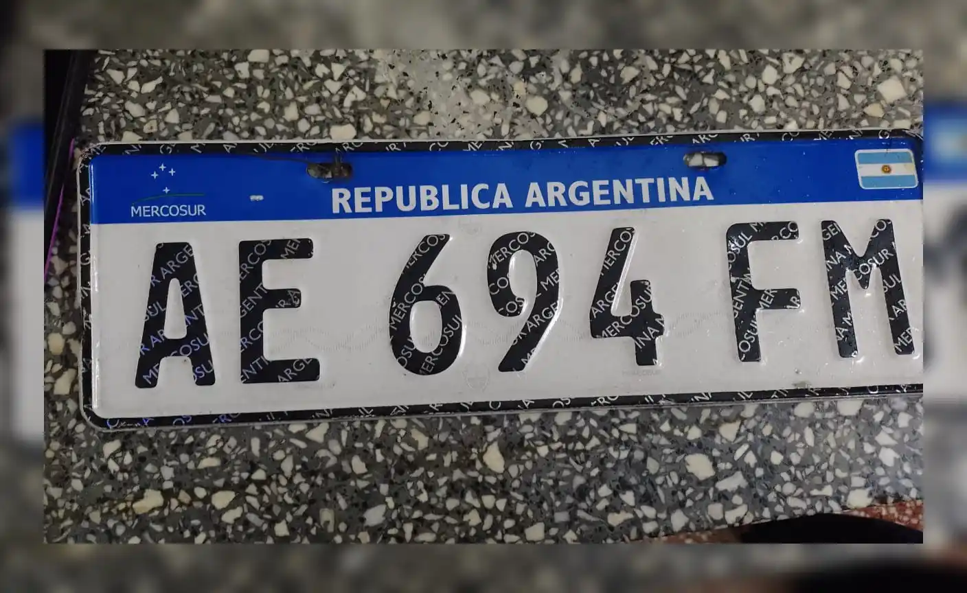 Encontraron patente automotor
