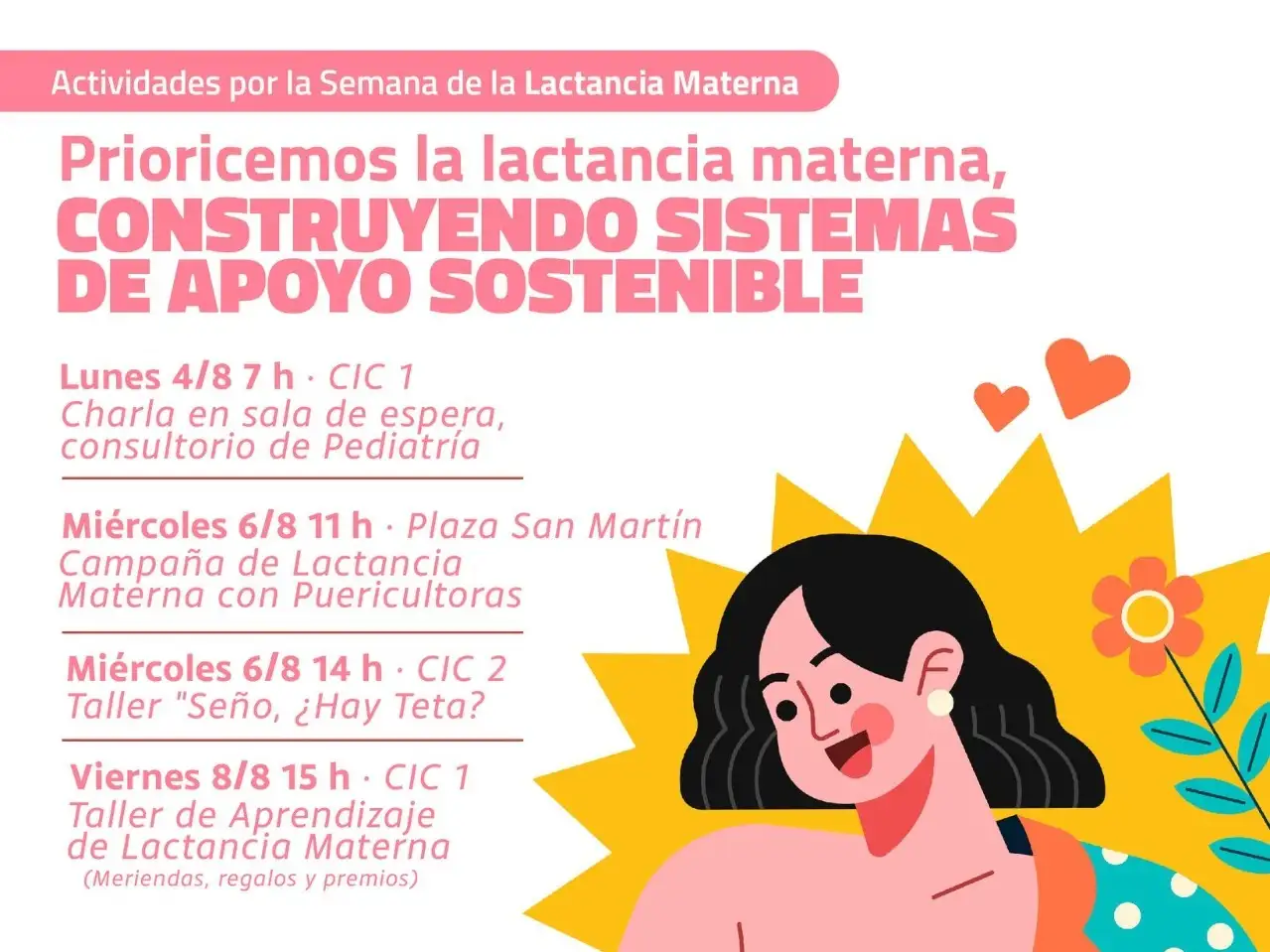 Gualeguay se suma a la Semana de la Lactancia Materna con talleres abiertos a la comunidad
