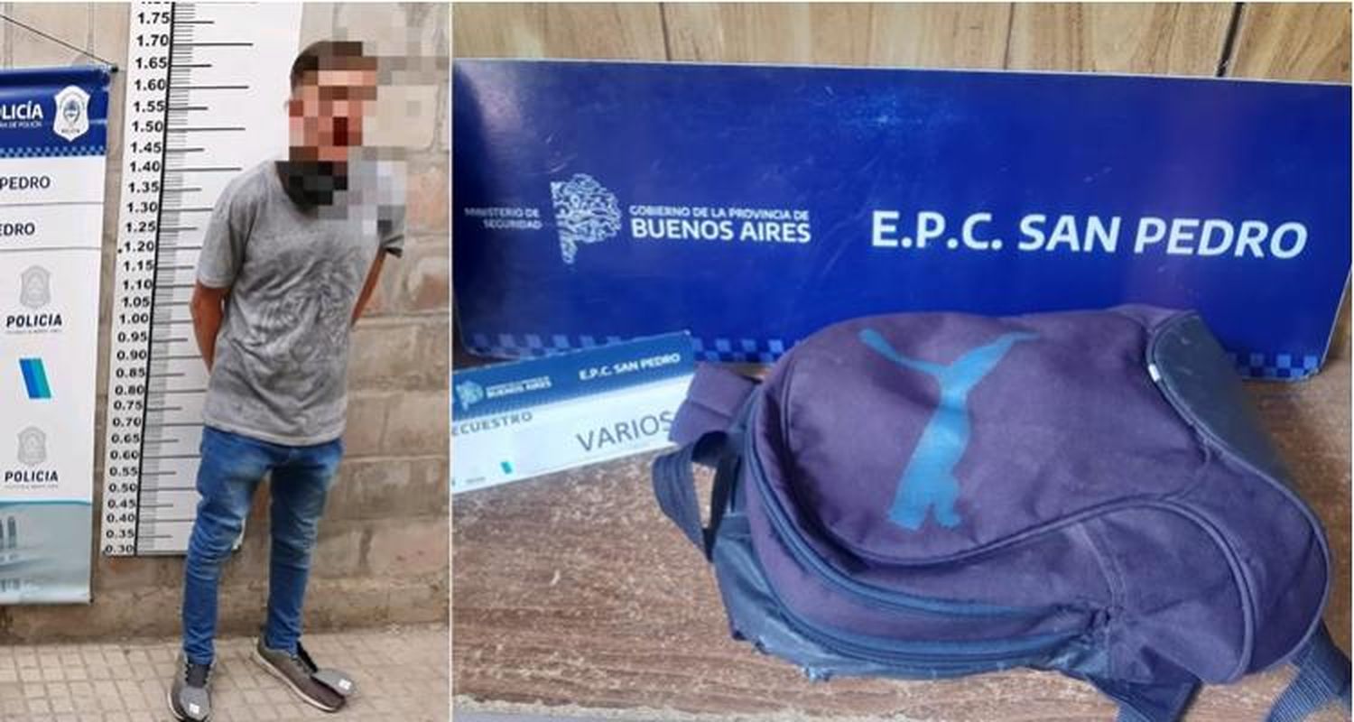 Delincuentes le arrebataron la mochila a una mujer que iba a trabajar y uno de ellos fue detenido