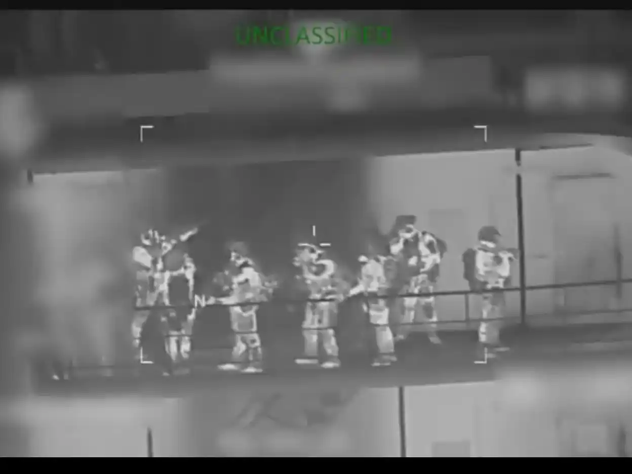 Captura de un vídeo del momento en que Estados Unidos capturó el Bella 1.